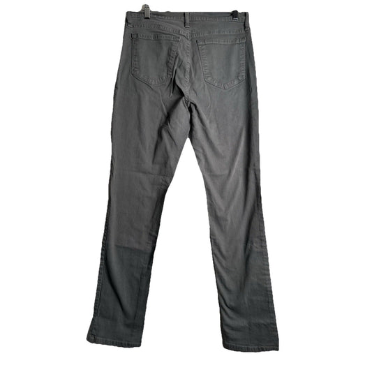 NYDJ Lift & Tuck Jeans Womens Sz 8 Gray Straight Leg Everyday Basic Staple Goth