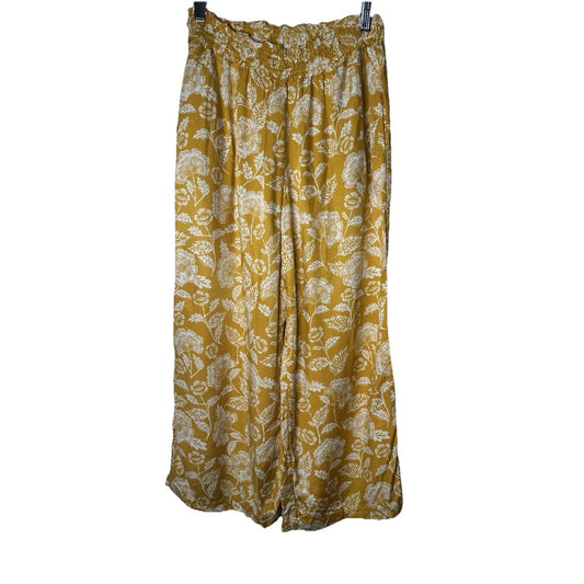 Anthropologie Wide Leg Floral Pants Womens Sz S Boho Beachy Palazzo Tropical