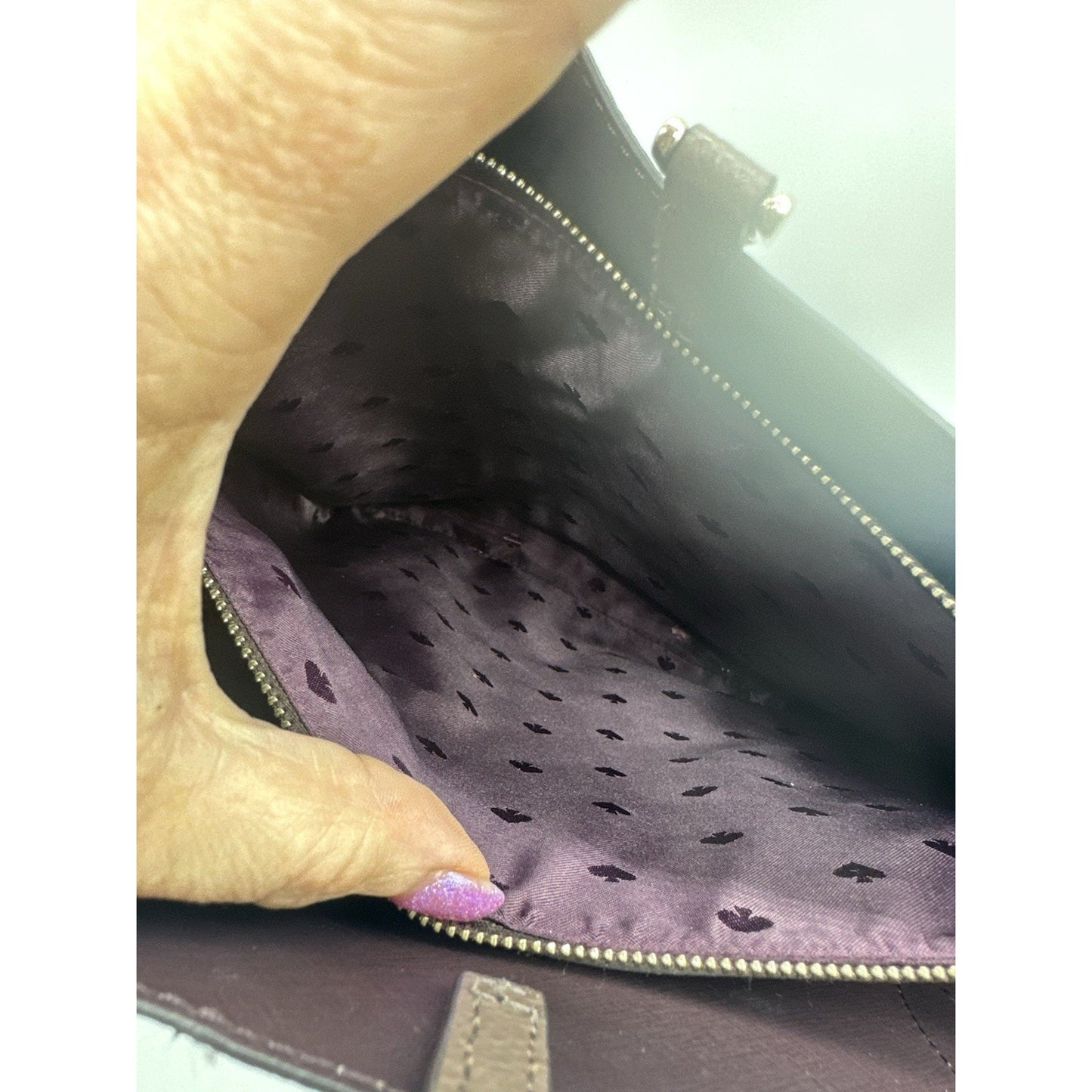Kate Spade NY Eva Large Leather Tote Shoulder Bag Taupe Careercore ! Orig $449