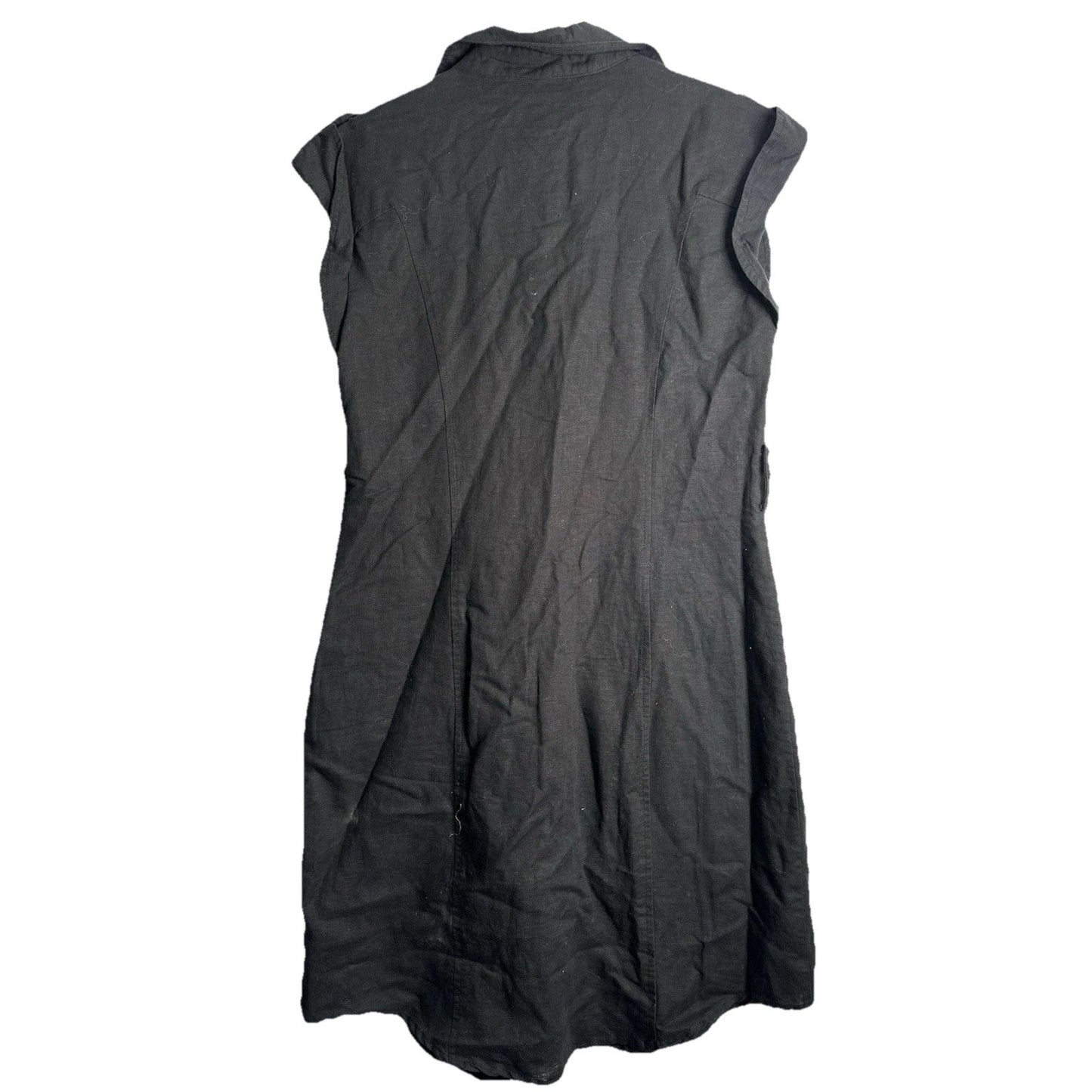 Spense Linen Blend Dress Womens Sz 8 Milatary Goth Steampunk Grunge Gorpcore