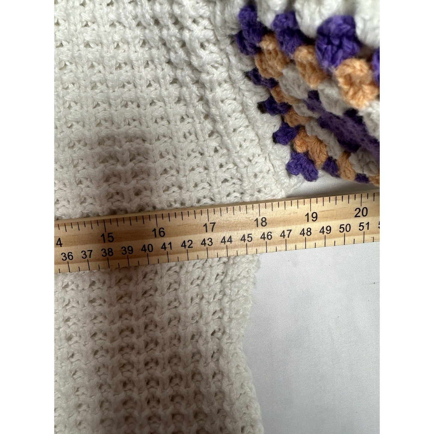 Universal Thread Granny Square Top Womens Sz M Crochet Grannycore Patchwork