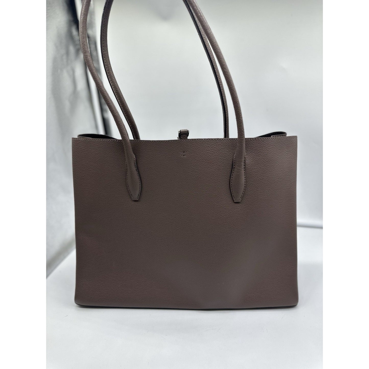 Kate Spade NY Eva Large Leather Tote Shoulder Bag Taupe Careercore ! Orig $449