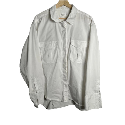 Good American Poplin Shirt Womens Sz 4 Oversized Minimalist Careercore