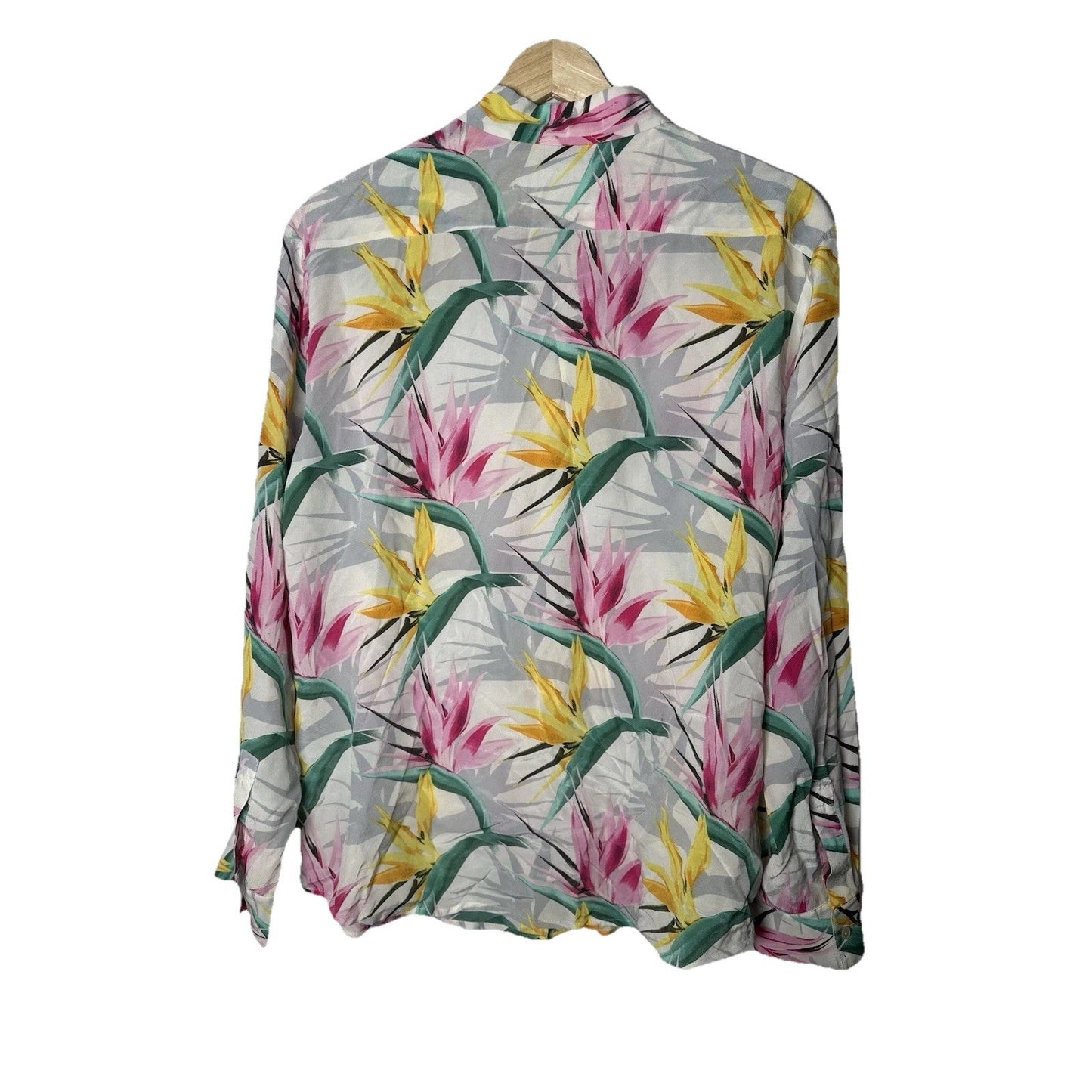 Tommy Bahama Bird De Paradise 100% Silk Top Womens Sz M Tropical Quiet Luxury