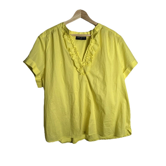 Lane Bryant Ruffle Top Womens Plus Sz 14/16 Officecore Professional Careercore