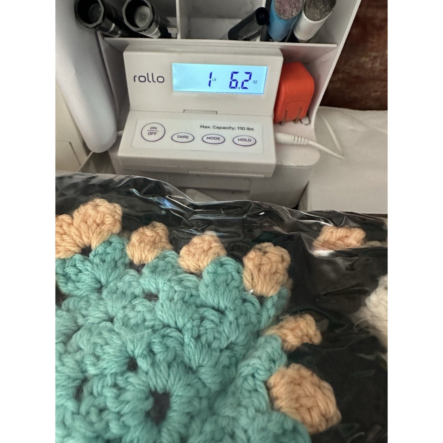 VTG Granny Square Afghan Throw Blanket Crochet Roseanne Grannycore Grandmacore