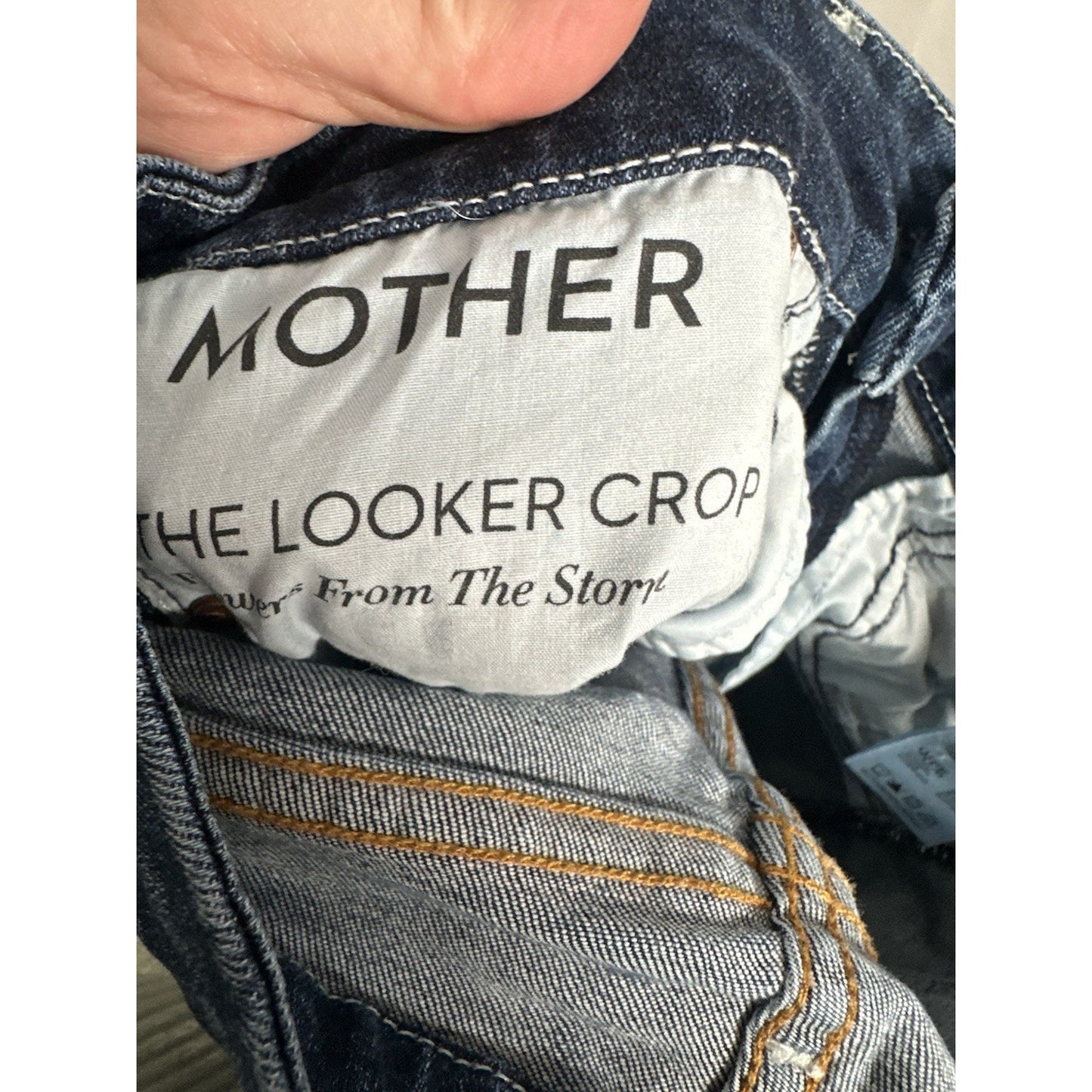 Mother The Looker Crop Jeans Womens Sz 27 Everyday Classic Dark Wash Capsule