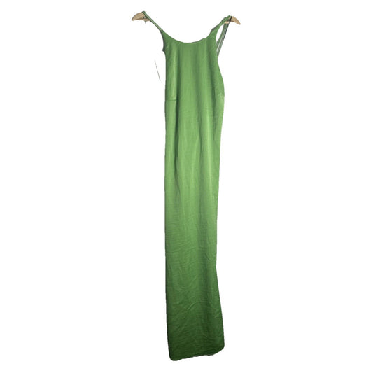 H.M. Brat Green Strappy Maxi Dress Womens Sz L Party Wedding Guest Event