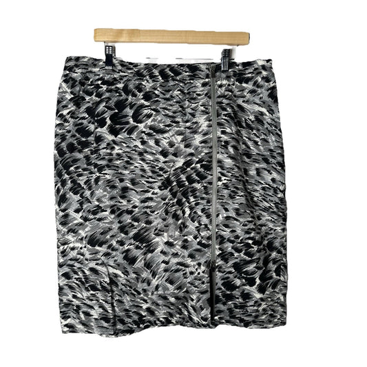 Talbots Woman Sz 16w Animal Print Front Zip Whimsigoth Festival Cocktail