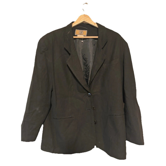 Vintage Baccini Silk Blazer Womens Sz M Old Money Quiet Luxury Officecore Career