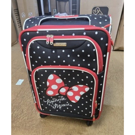 American Tourister Disney Softside Luggage with Spinner Wheels, Minnie Mouse Red