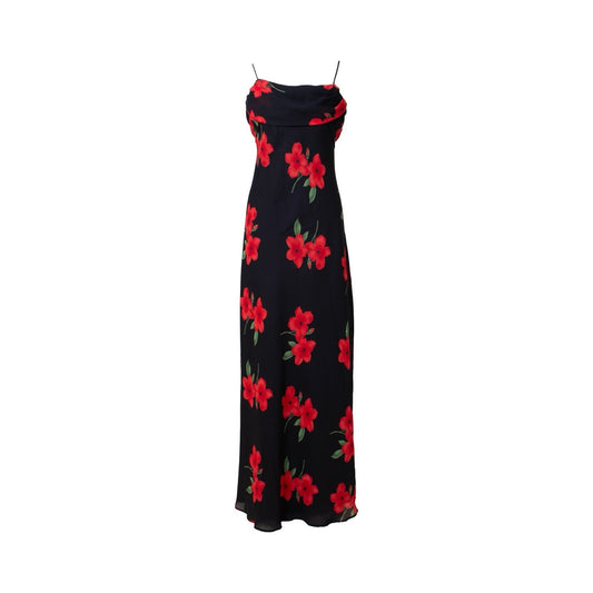 Vintage Betsy & Adam Maxi Dress Womens Sz 12 Dark Cottagecore Cocktail Romantic