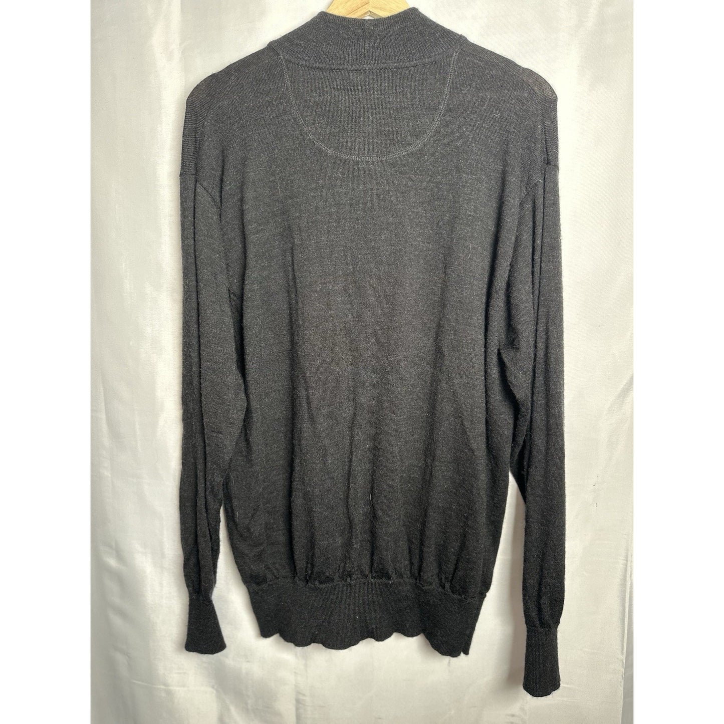 Orvis Merino Wool Pullover 1/4 Sweater Pullover Mens sz L Outdoors Cozy Warm