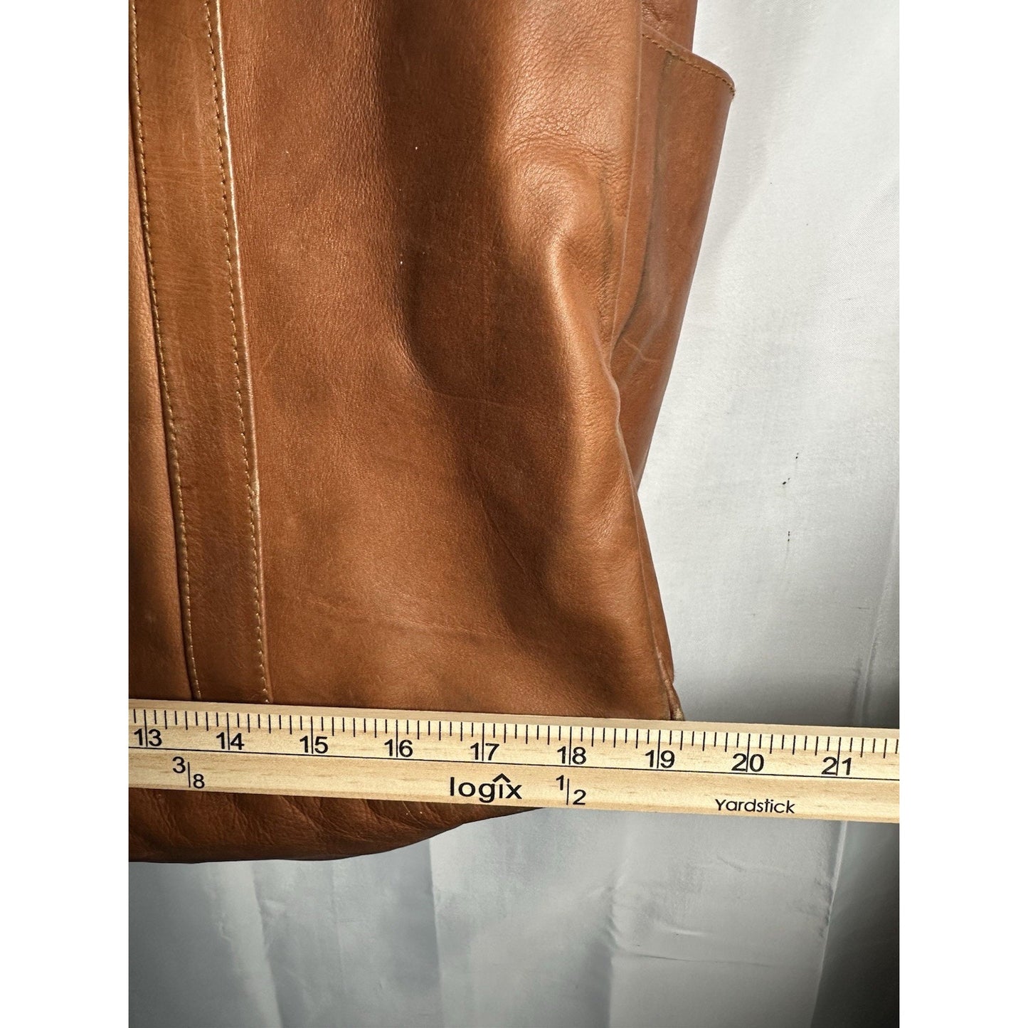 VINTAGE Geniune Leather Tote Bag Briefcase Carry On