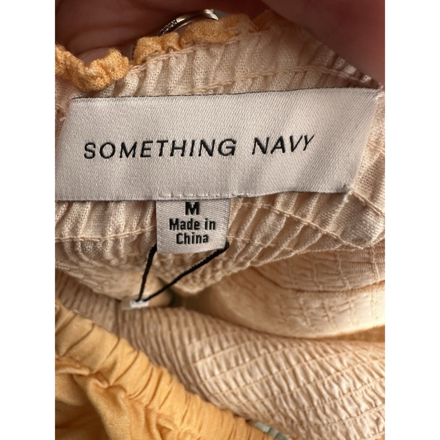 Something Navy Mattie Linen Blend Smacked Jumpsuit Ombre Wide Leg Butter Yellow