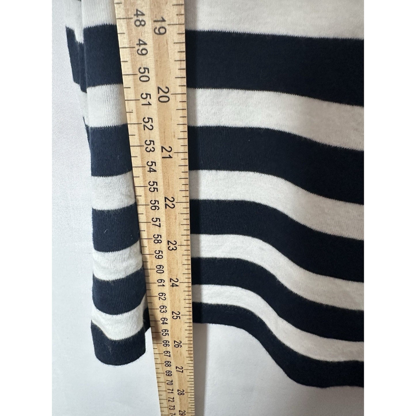 Lauren Ralph Lauren Navy Striped Top Womens Sz 1x Nautical Coastal Sailor