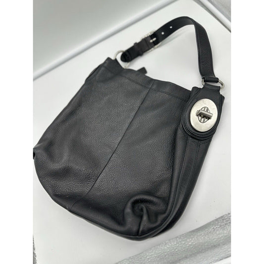 Vintage Coach Penelope Hobo Shoulder Bag - F16535 - Black Pebbled Leather Medium