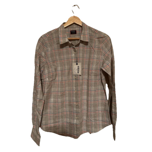 NWT UNTUCKit Chasseles Plaid Long Sleeve Button Down Shirt Size 8