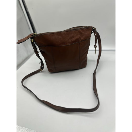 Vintage Fossil JORI Brown Pebble Leather Crossbody Bag Shoulder Y2K 90s $168