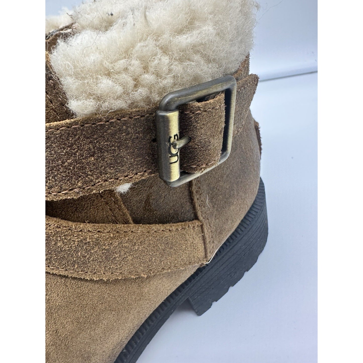 UGG BENSON WOME ANKEL BOOTS LEATHER CHIPMUNK US 9 /UK 7 / EU 40 Chunky