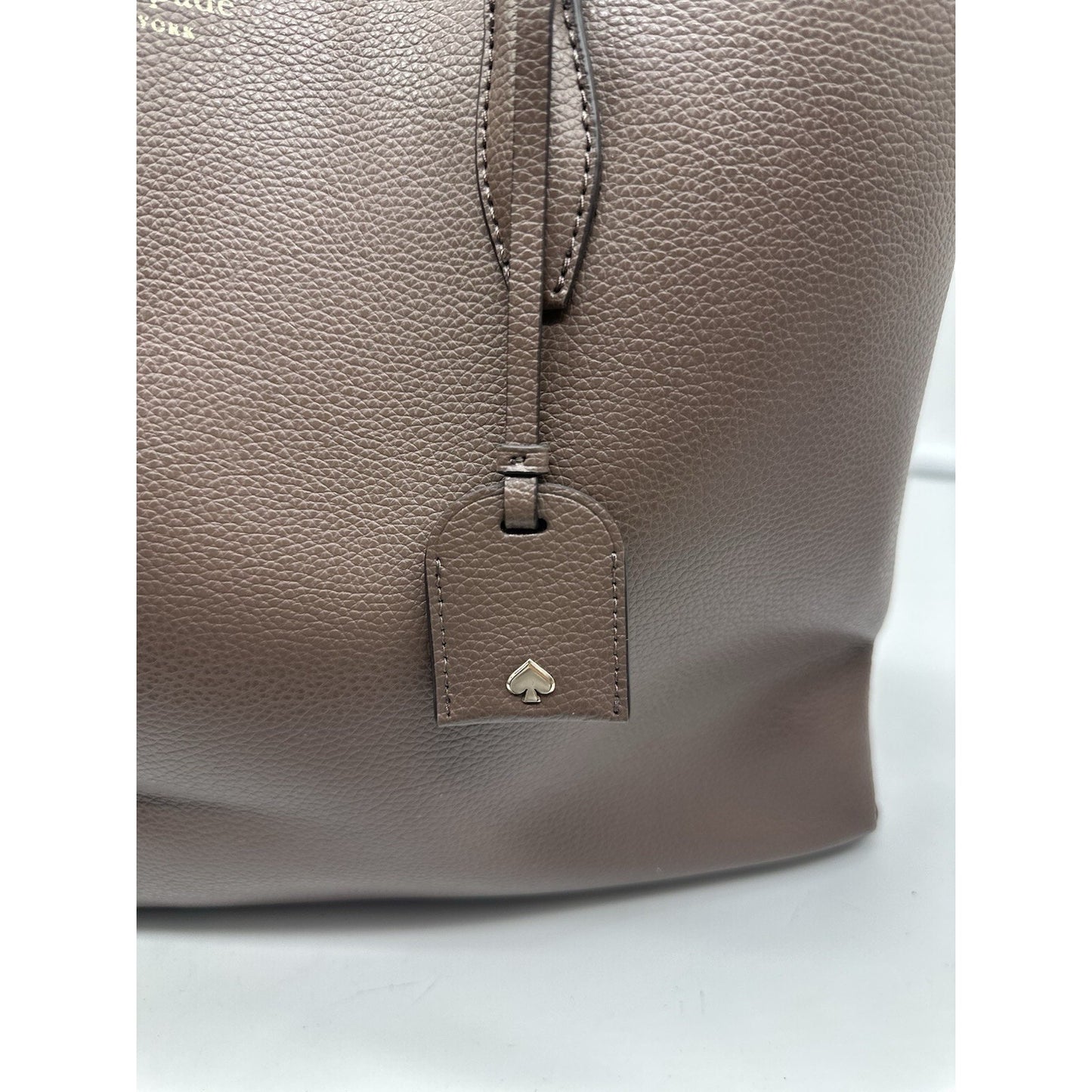 Kate Spade NY Eva Large Leather Tote Shoulder Bag Taupe Careercore ! Orig $449