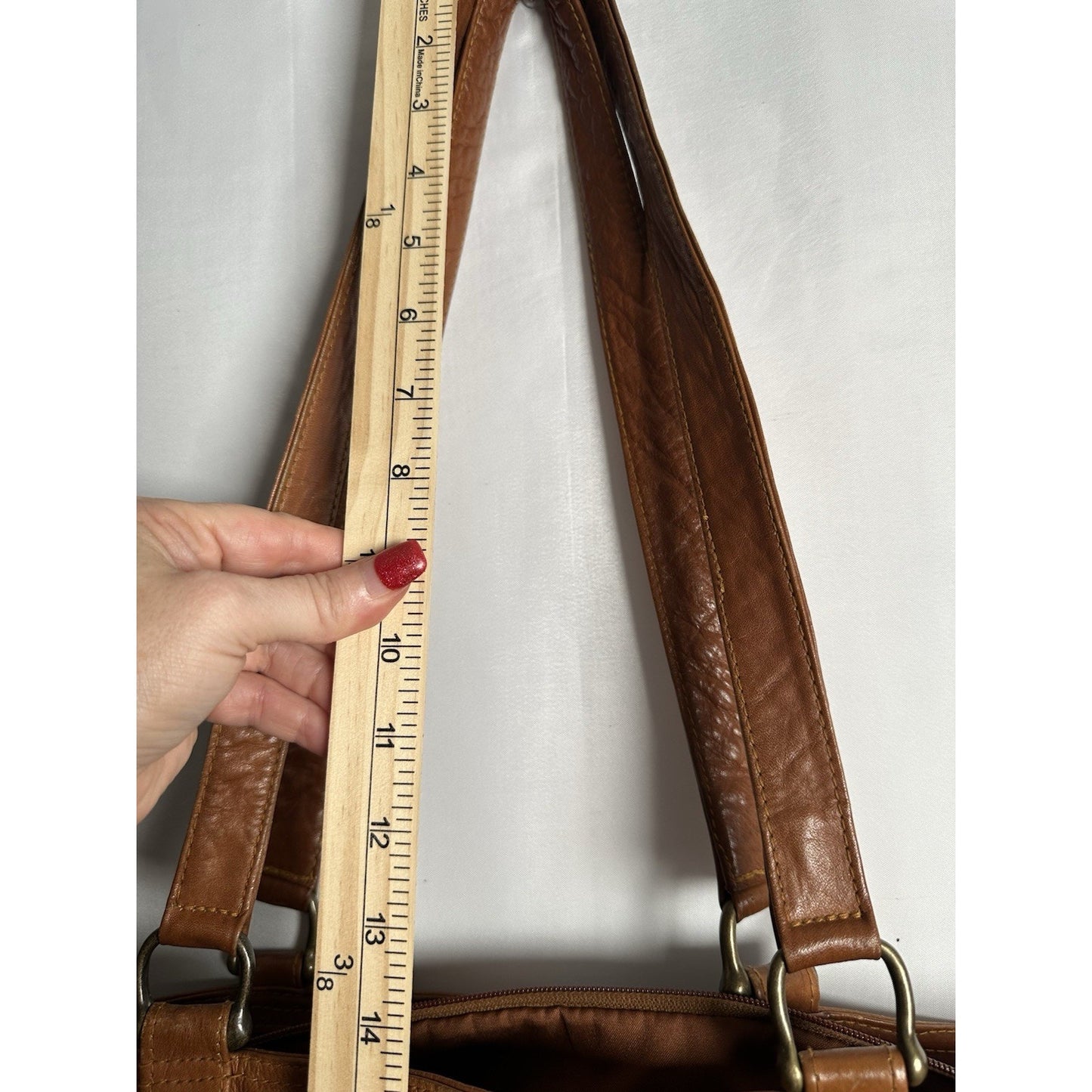 VINTAGE Geniune Leather Tote Bag Briefcase Carry On