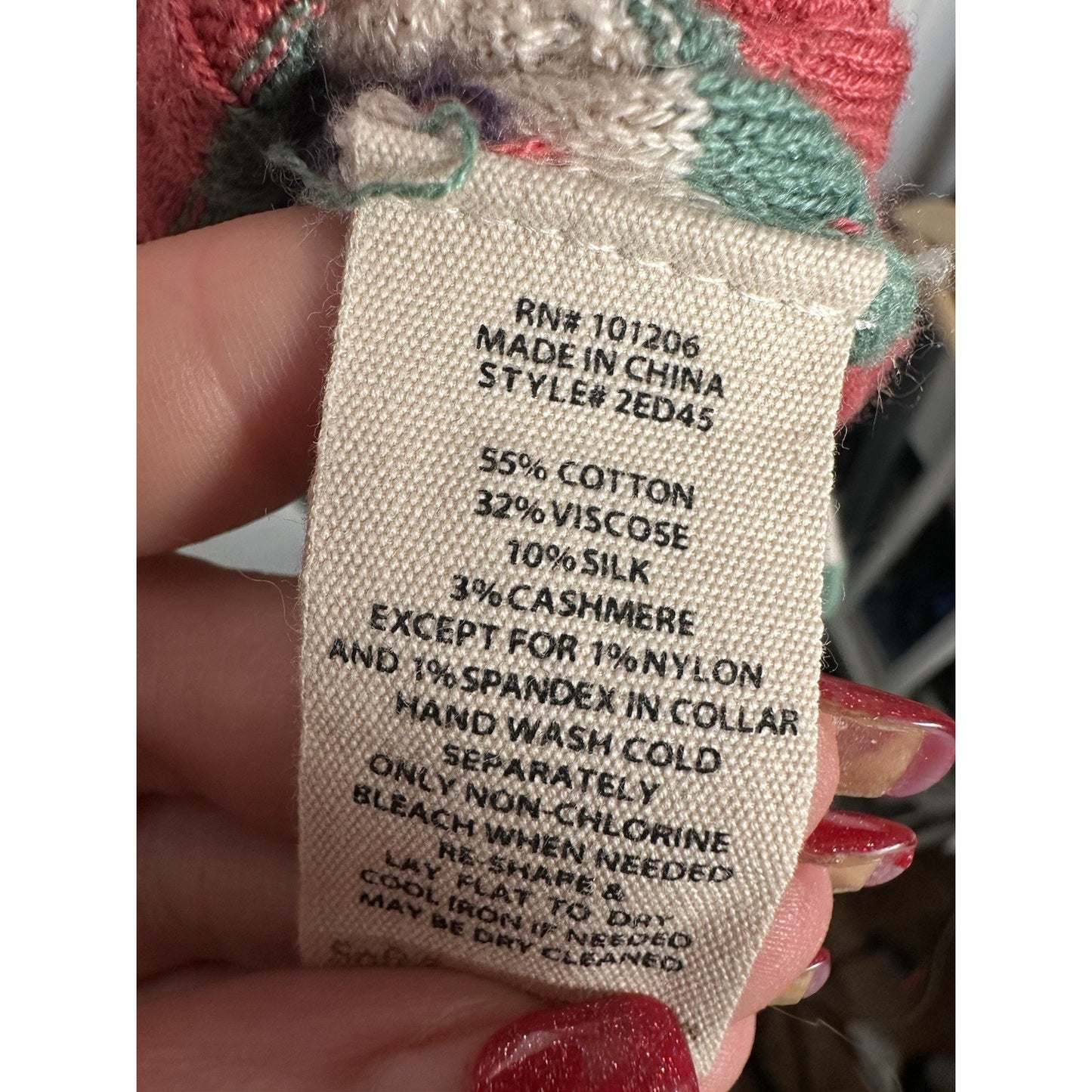 Soft Surroundings Isidor Sweater Women M Silk Cashmere Blend Ribbed Cable Knit