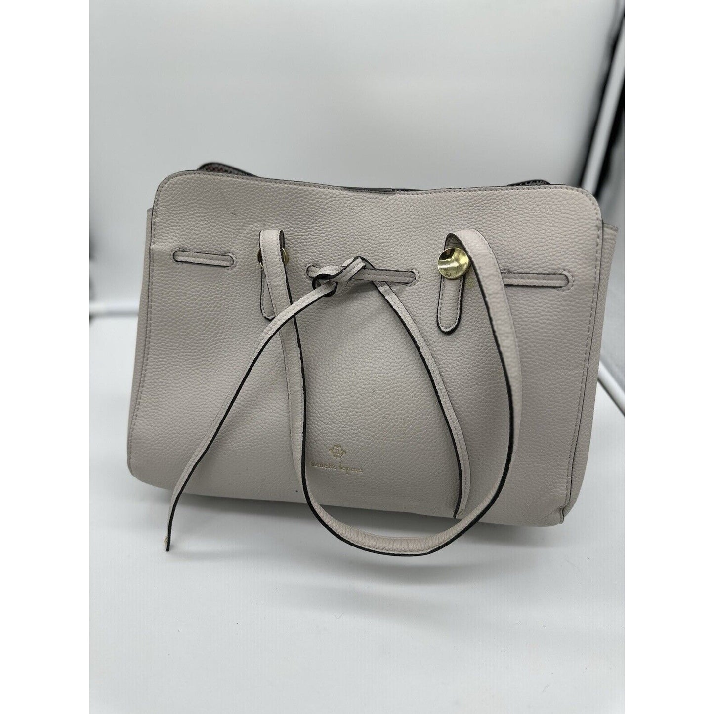 NANETTE LAPORE Light Gray Bowed Shoulder Bag Double Handeled Purse