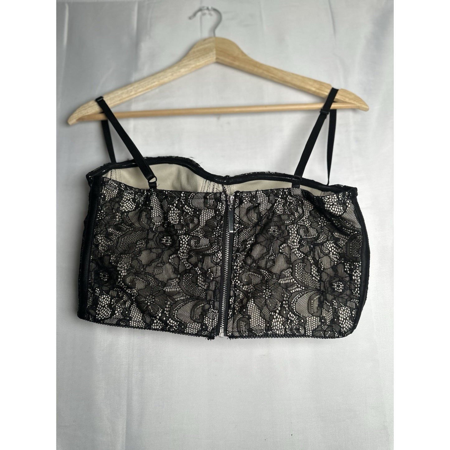 Say What? Floral Lace Bustier Corset Top Womens Sz M Romantic Whimisgoth