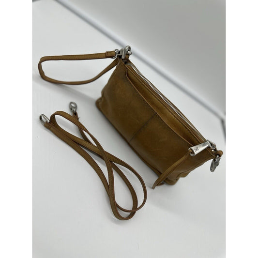 HOBO I nternational Crossbody Bag Brown Leather Purse Small Excellent