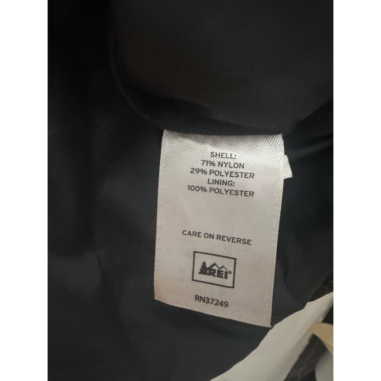 REI Elements Rain Jacket Womens Small Gray Packable Hood Parka Outdoors Hike E1