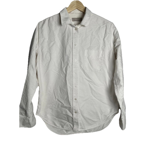 Everlane Button Down White Top Womens Sz 0 Tunic Minimalist Oversized Basic