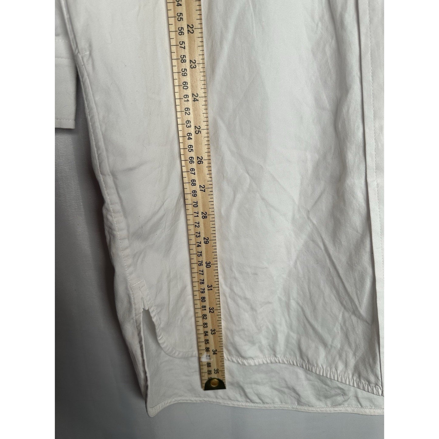 Everlane Button Down Dress White Womens Sz 00 Minimalist Basic Pockets Simple