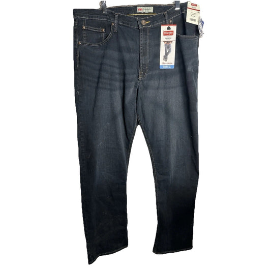 Wrangler Striaght Fit Mens Sz 38 x 30 Stretch Dark Wash Capsule Everyday
