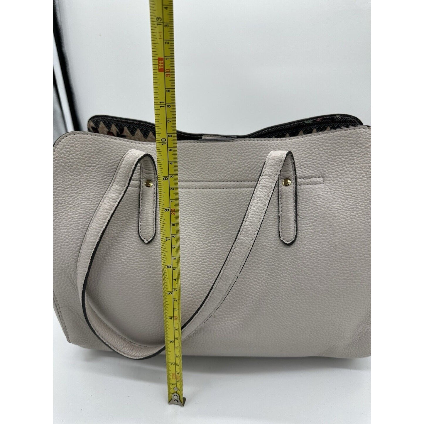 NANETTE LAPORE Light Gray Bowed Shoulder Bag Double Handeled Purse