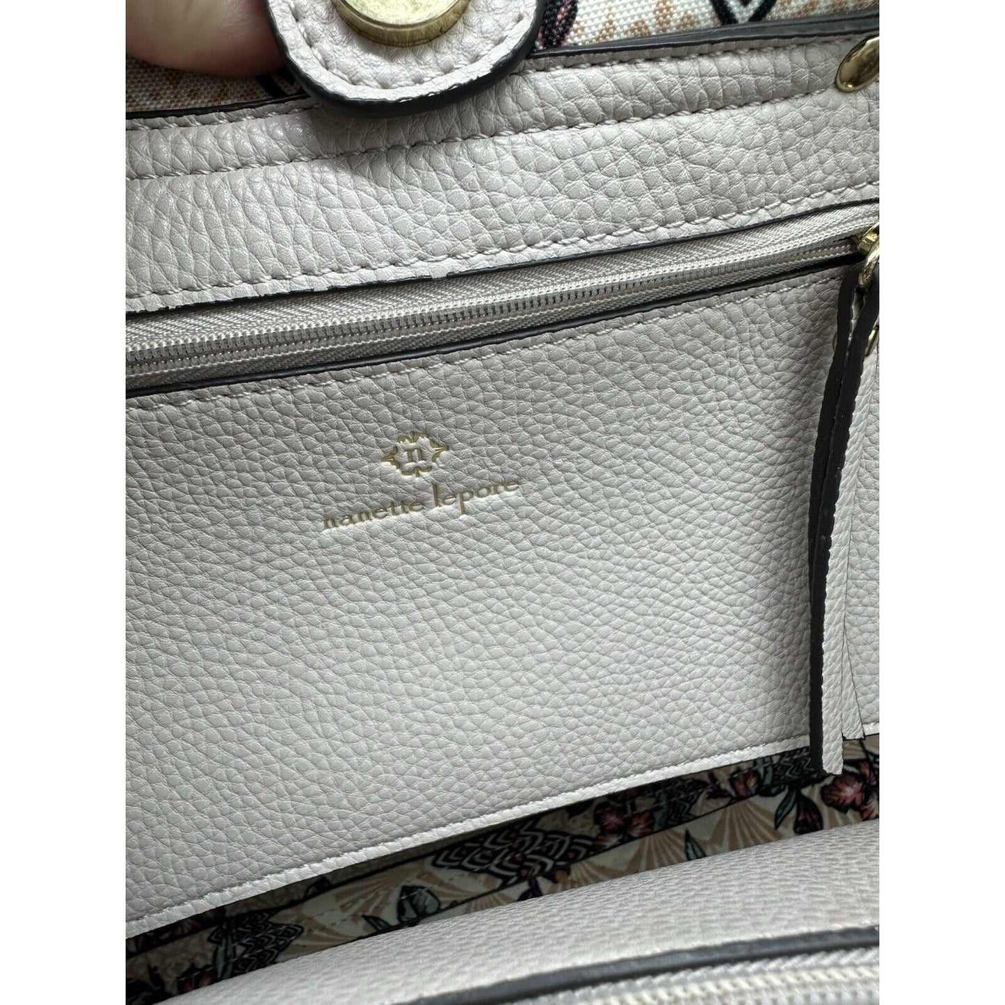 NANETTE LAPORE Light Gray Bowed Shoulder Bag Double Handeled Purse