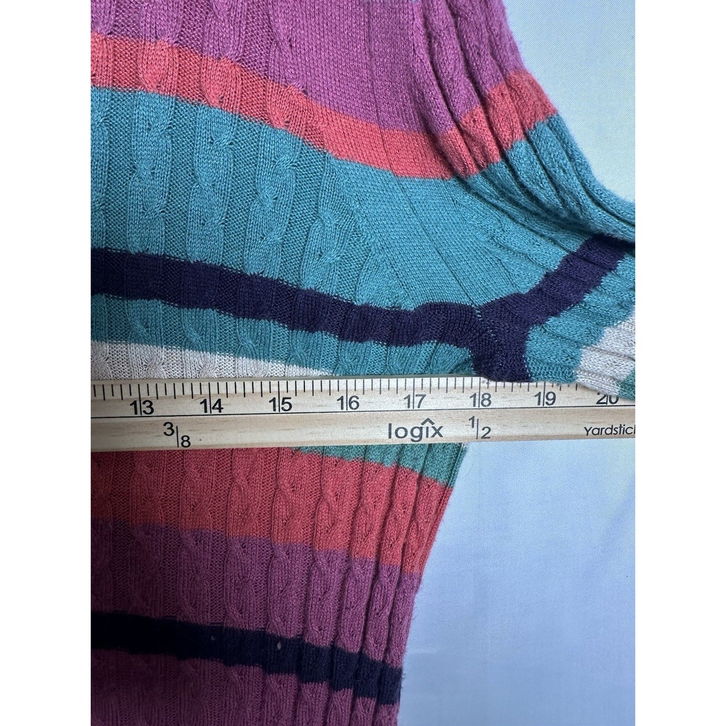 Soft Surroundings Isidor Sweater Women M Silk Cashmere Blend Ribbed Cable Knit