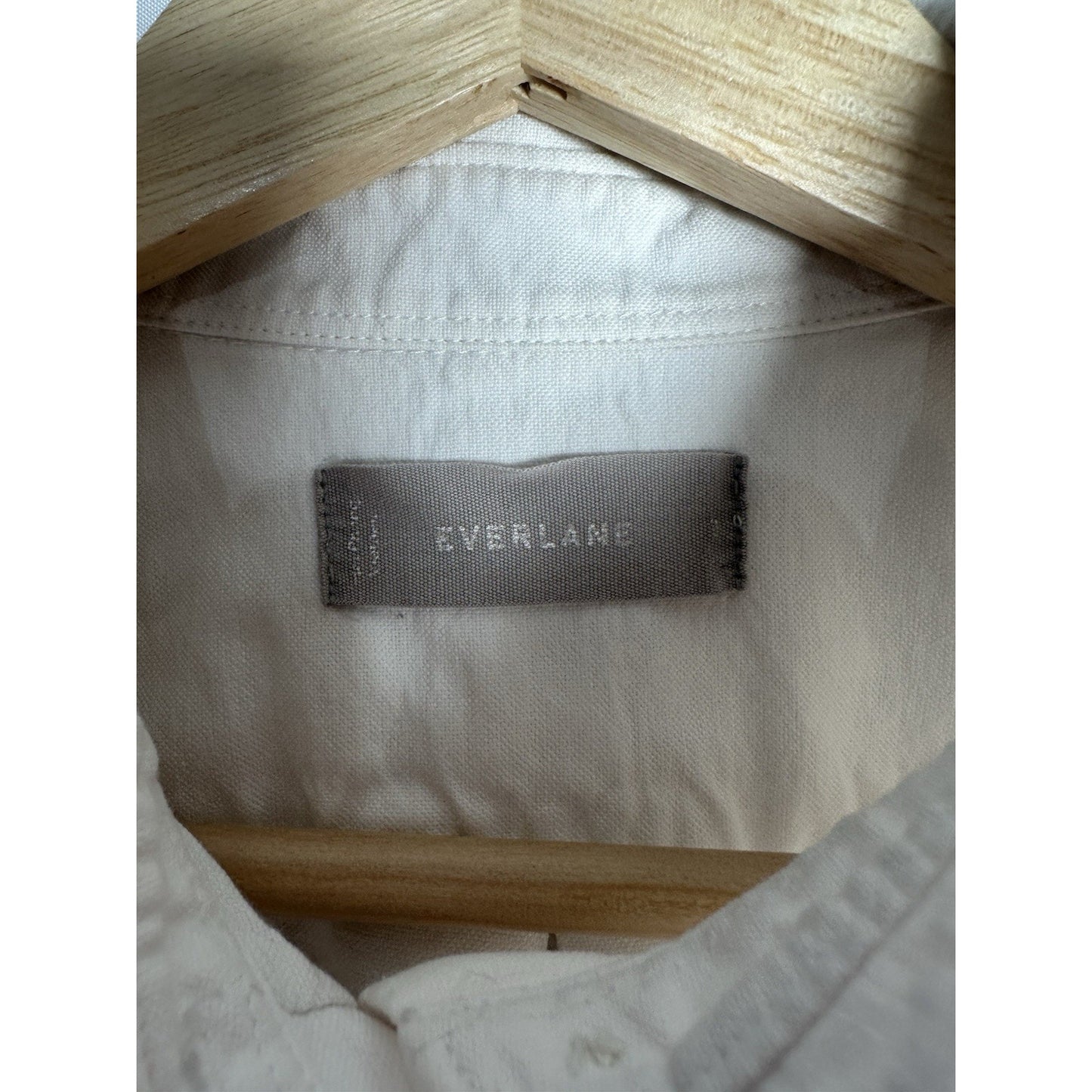 Everlane Button Down White Top Womens Sz 0 Tunic Minimalist Oversized Basic