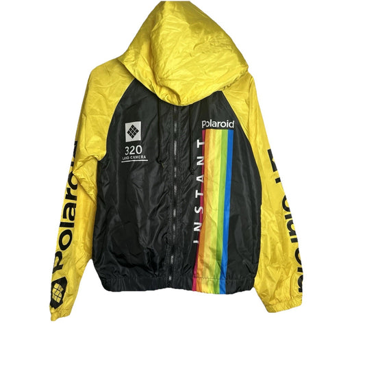 Polaroid Rain Coat Wind Breaker Jacket Sz M Graphic Nostalgia Nostalgic Y2K