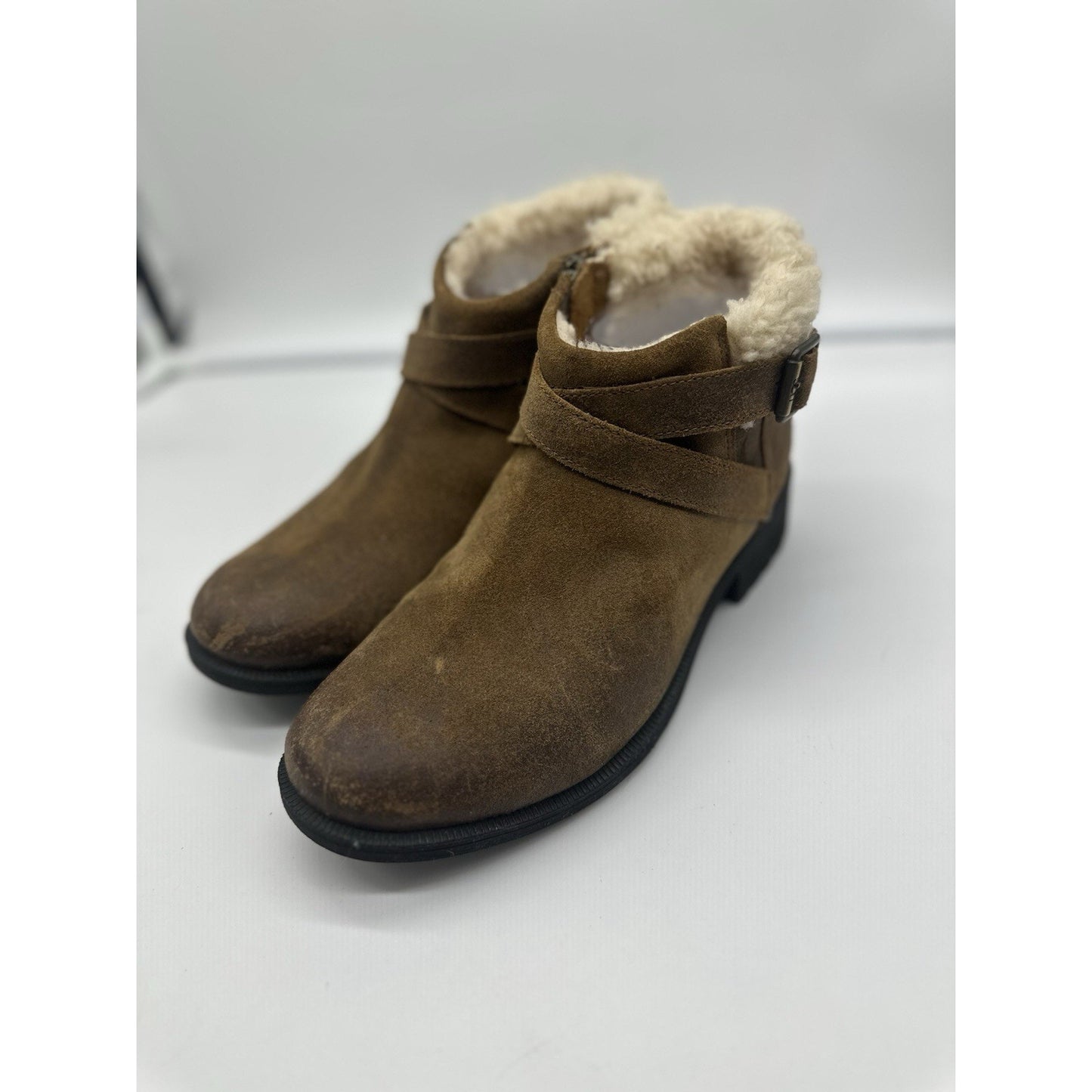 UGG BENSON WOME ANKEL BOOTS LEATHER CHIPMUNK US 9 /UK 7 / EU 40 Chunky