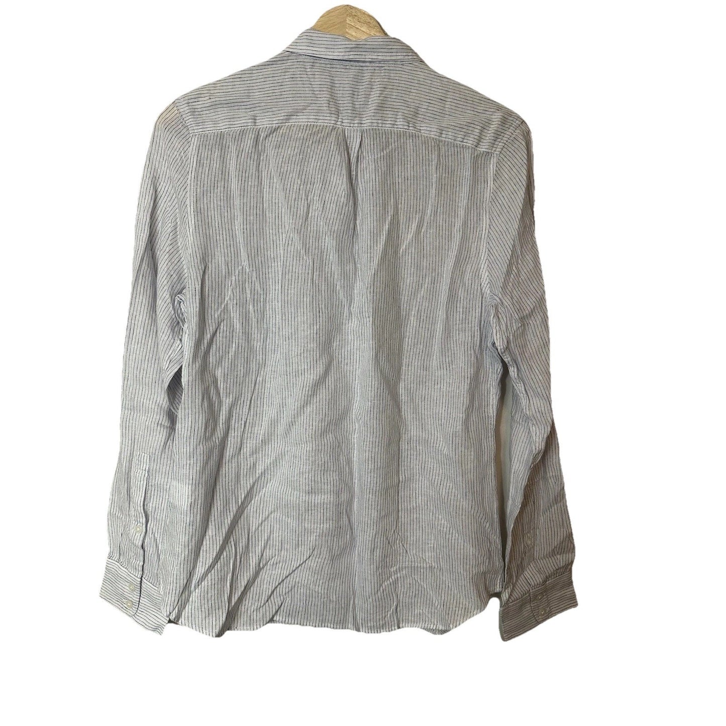 NWT UNTUCKit Linen Blend Angelen Striped Long Sleeve Button Down Shirt Size 0