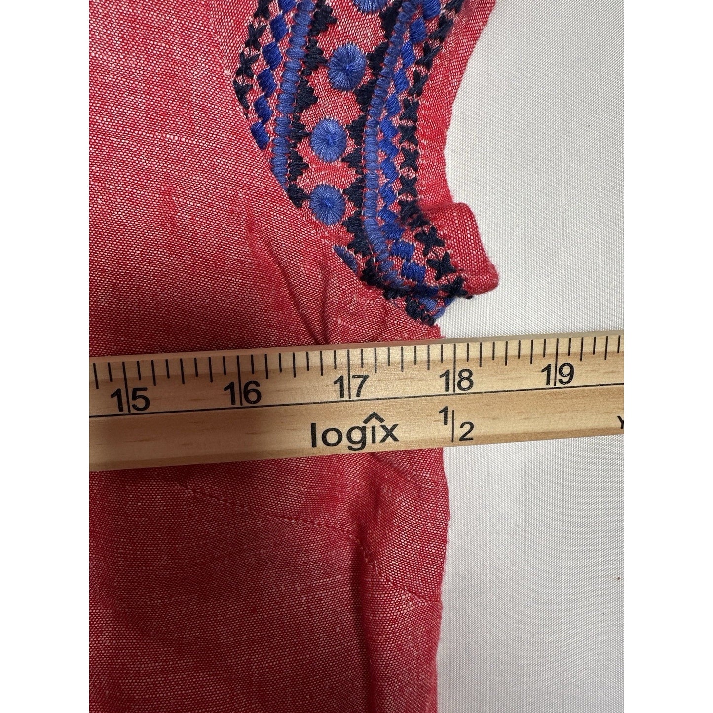 Vineyard Vines Linen Sheath Dress Womens Sz 4 Embroidered boho Hippy Bohemian
