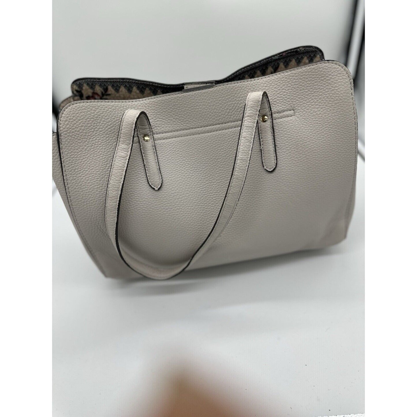 NANETTE LAPORE Light Gray Bowed Shoulder Bag Double Handeled Purse